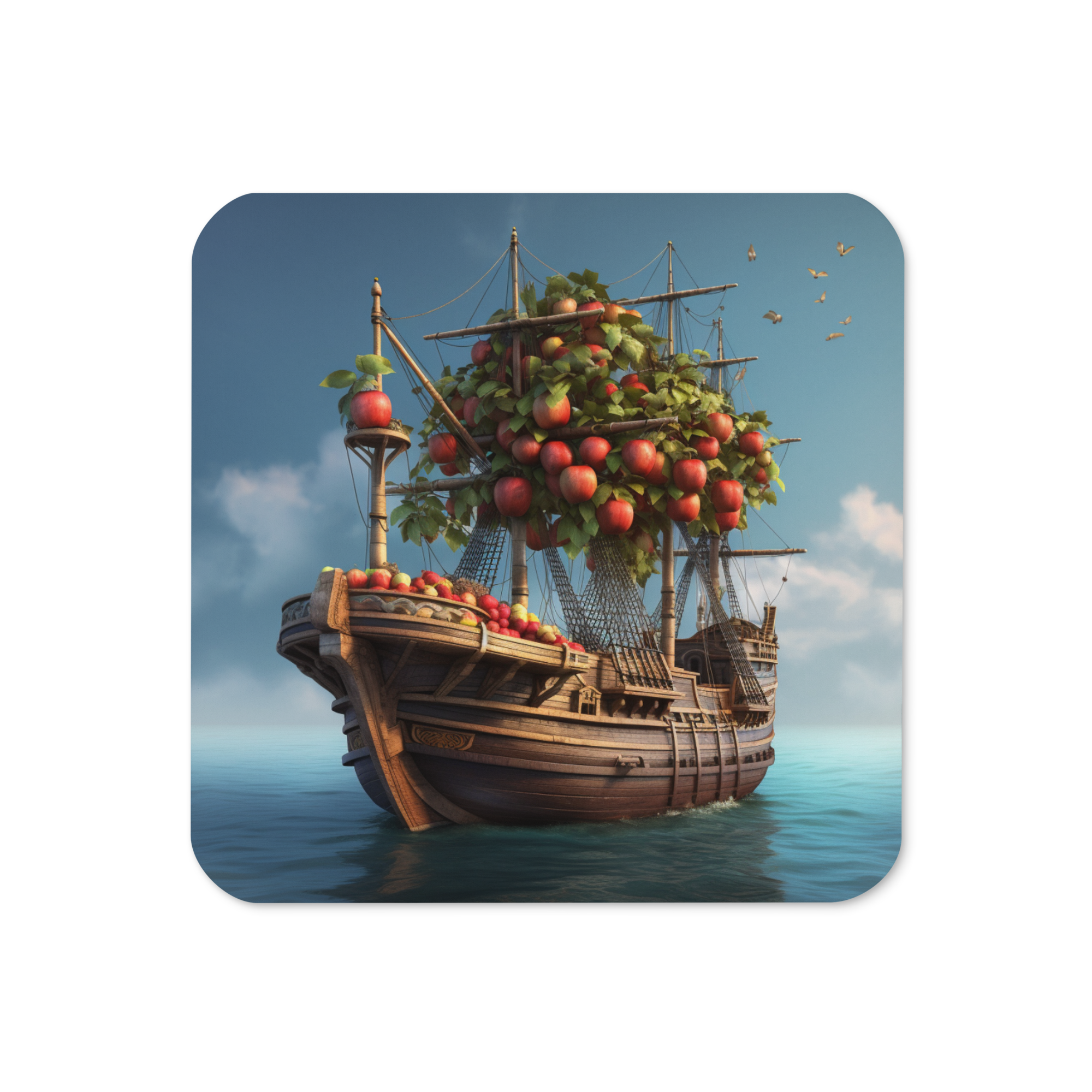 Pirate Ship Apples Coaster