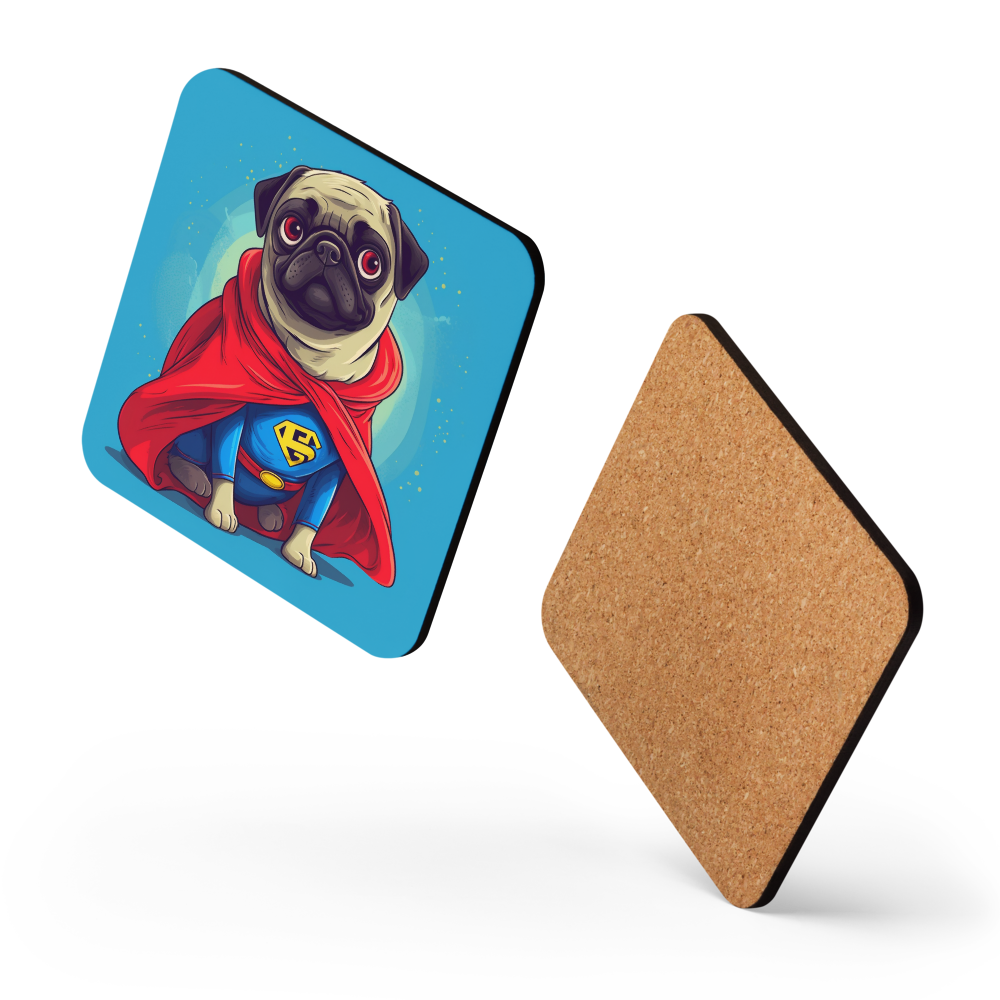 Superhero Pug Coaster