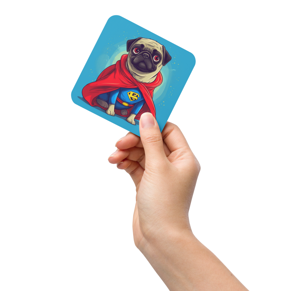 Superhero Pug Coaster