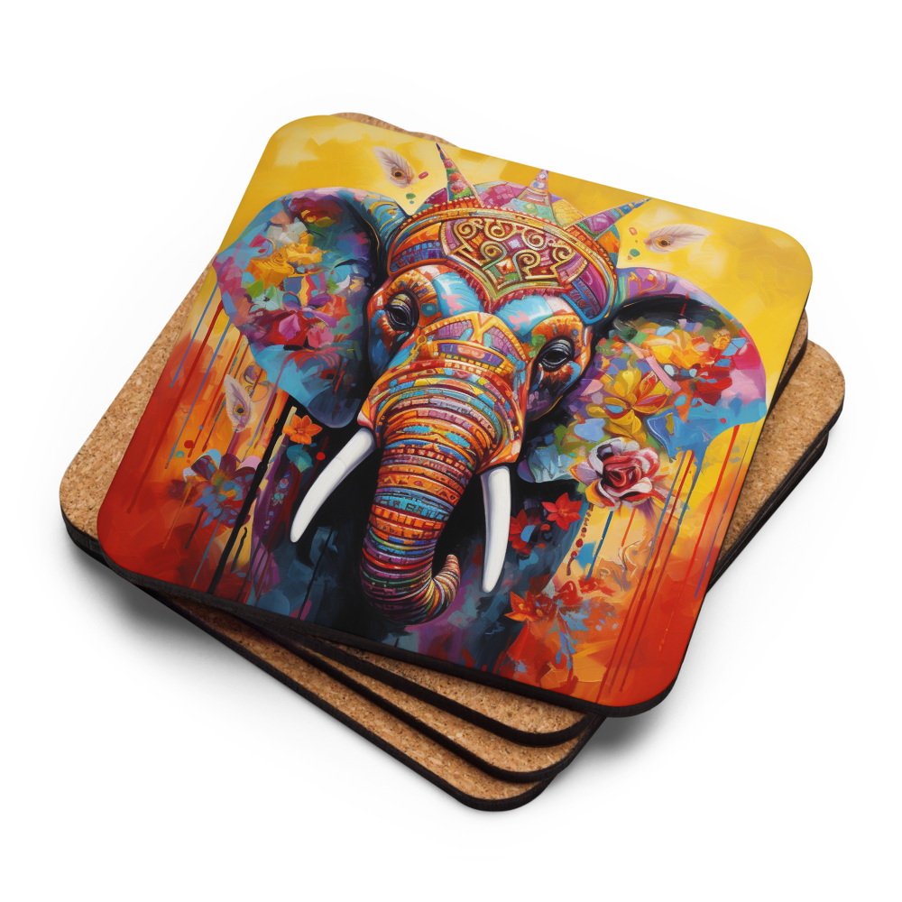 Patchwork Elephant Coaster